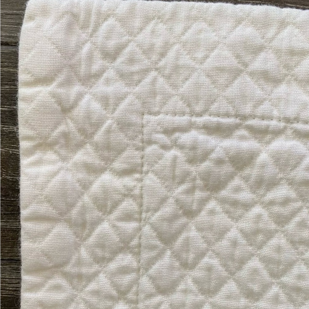 RESTORATION HARDWARE White 100%Cotton Diamond Matelasse king Sham.